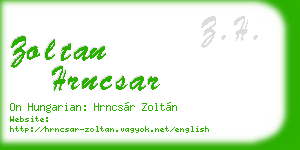 zoltan hrncsar business card